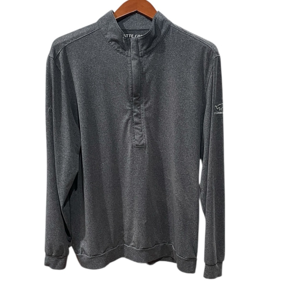 Matte Grey GOZZER Ranch 1/2 Zip Performance Pullover SZ L Heather Grey